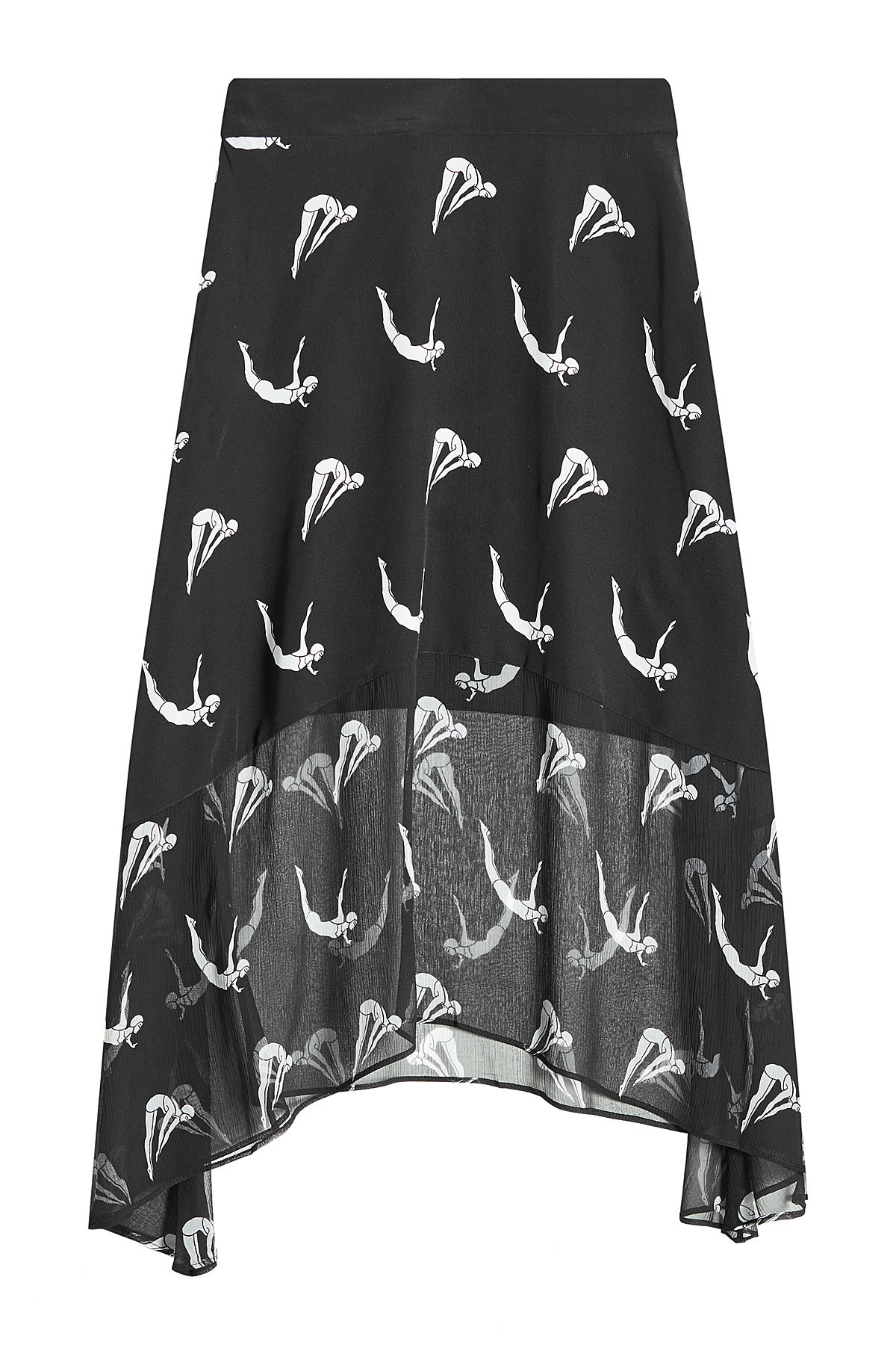 Diver Renee Printed Silk Skirt by Markus Lupfer