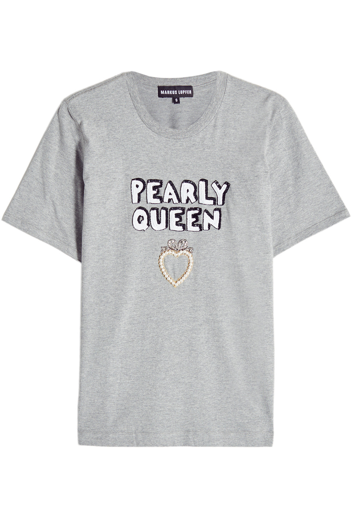 Markus Lupfer - Pearly Queen Embellished Cotton T-Shirt