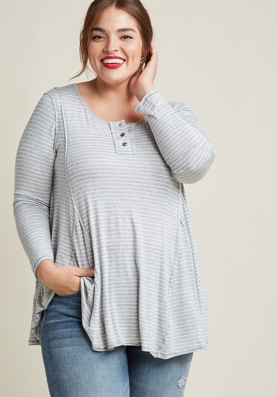 At It Again Henley Tunic by ModCloth