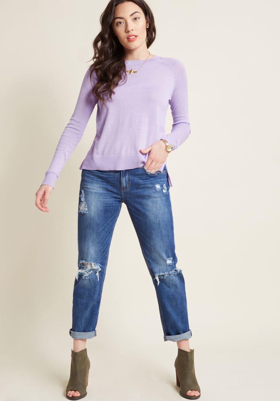 Come Casually Distressed Jeans by ModCloth