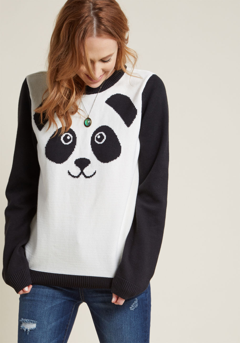 Friendly Face Knit Sweater by ModCloth