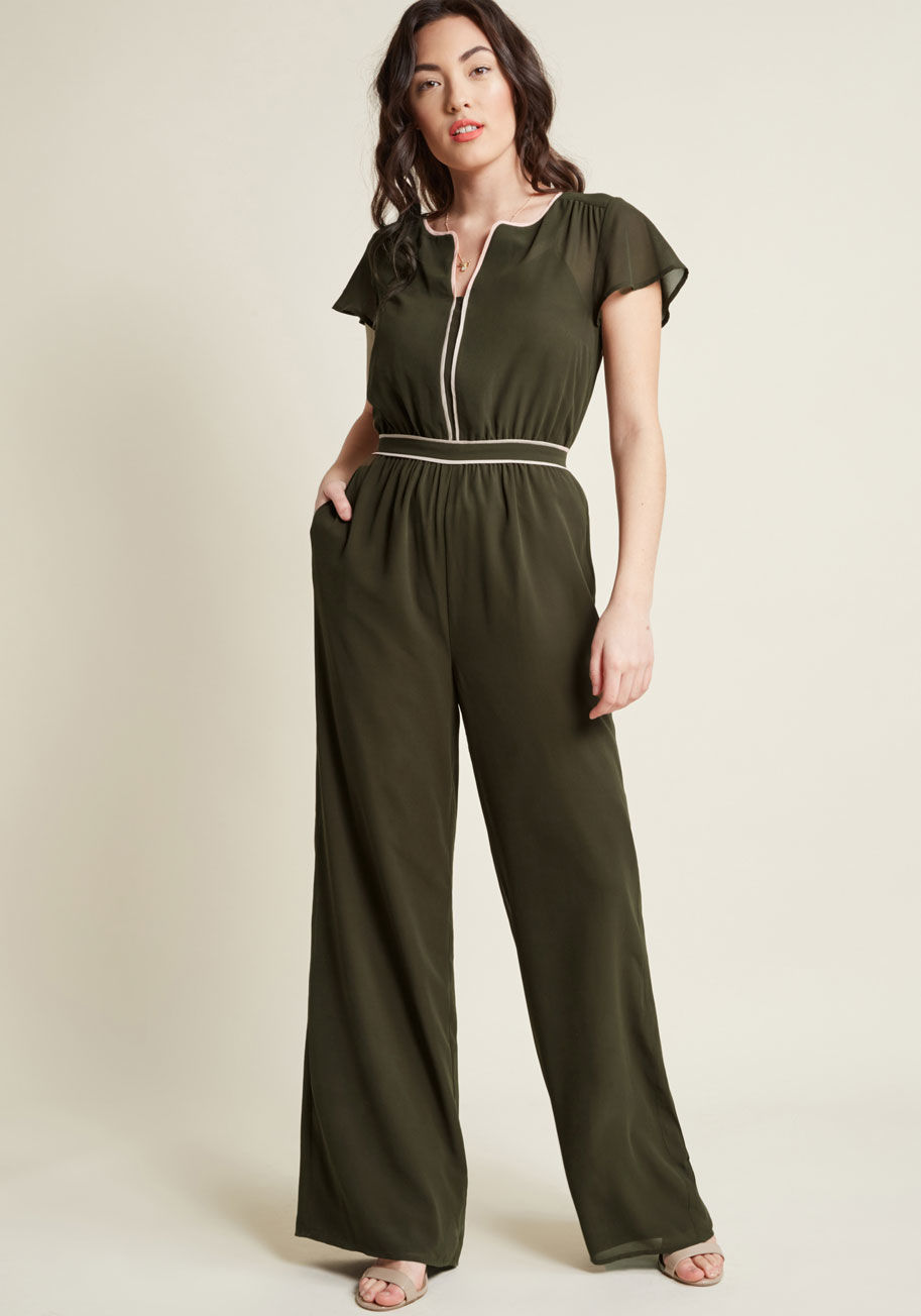 Intrigue Mastery Wide-Leg Jumpsuit by ModCloth