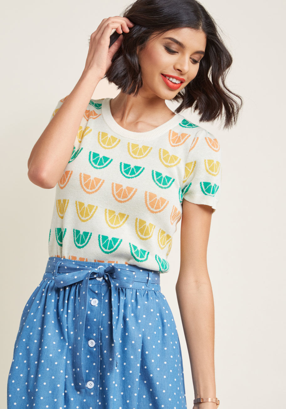 Short-Sleeved Knit Top by ModCloth