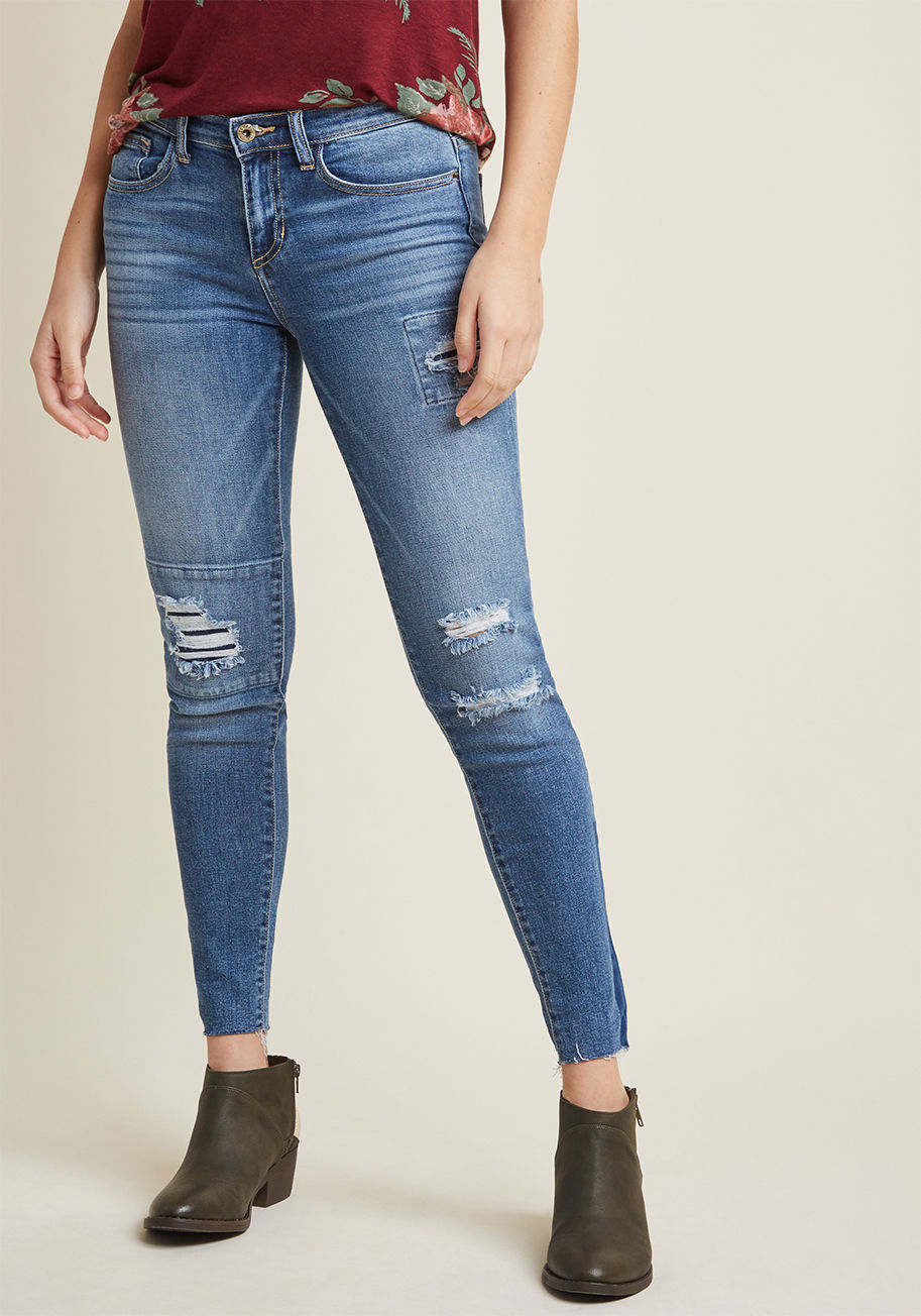 ModCloth - Torn de Force Distressed Skinny Jeans