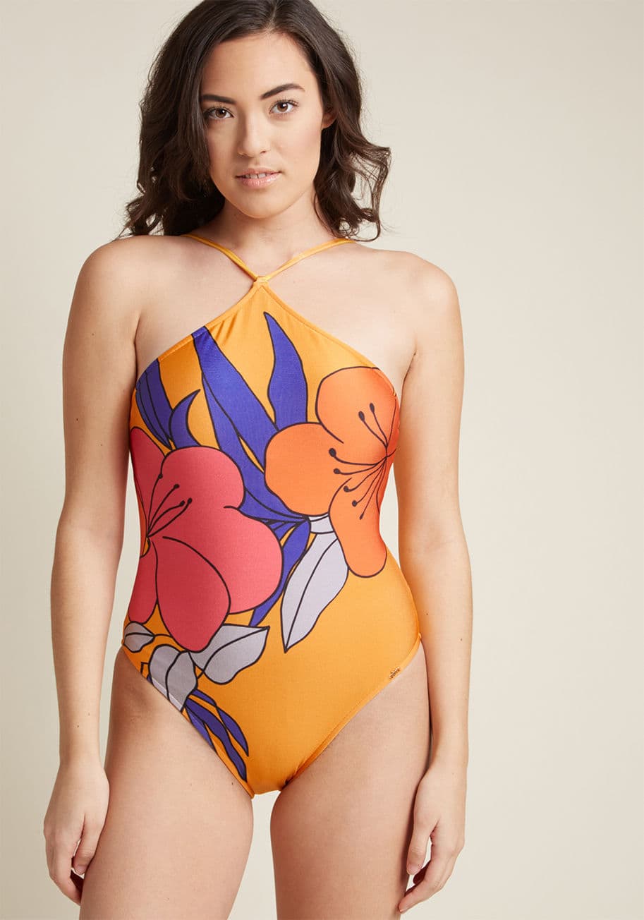Tranquil Tropics One-Piece Swimsuit by ModCloth