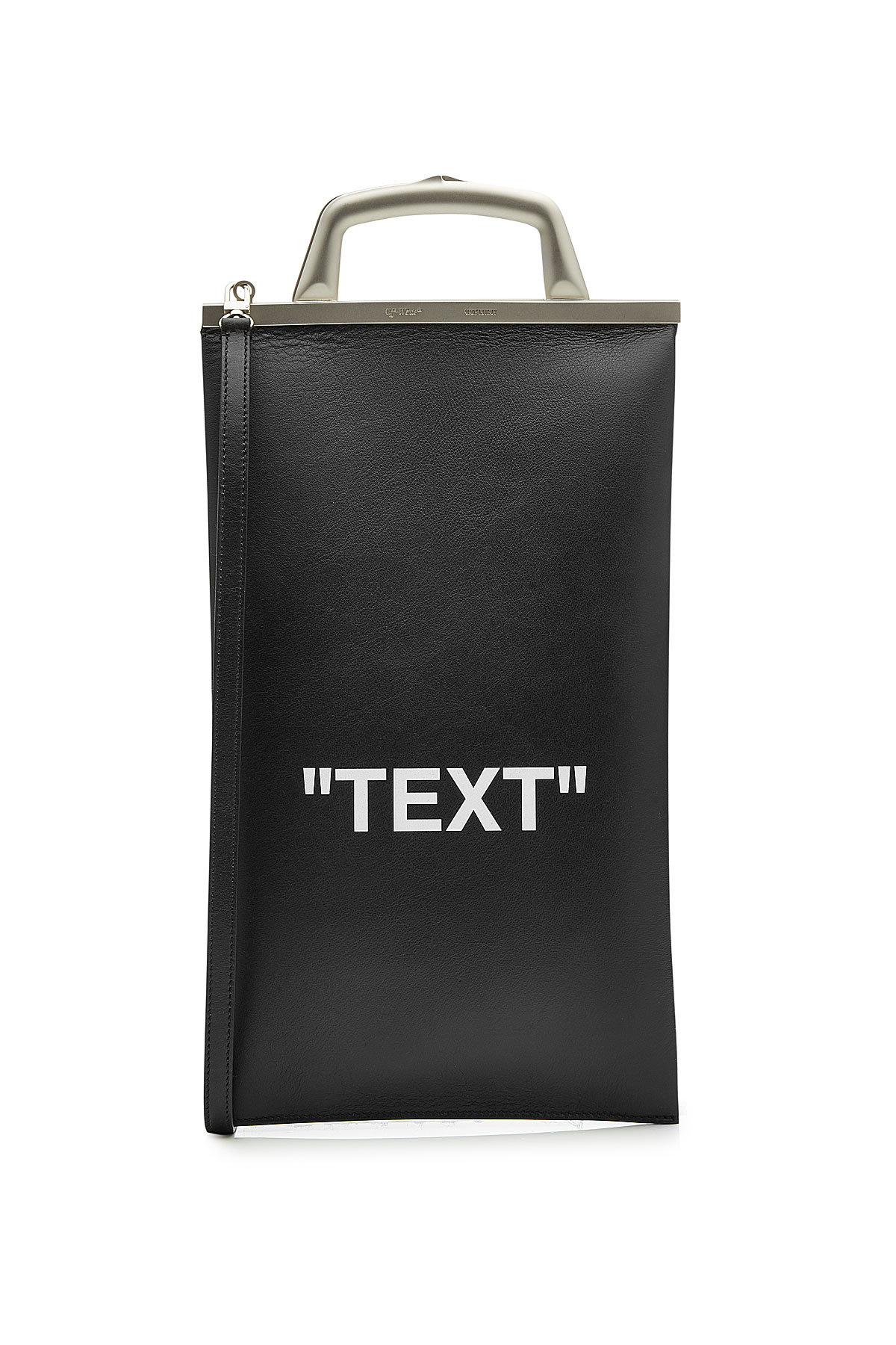 Off-White - Text Market Leather Shoulder Bag