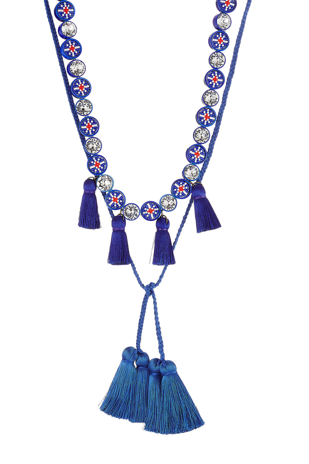 Shourouk - Sautoir Mini Tassel Necklace with Crystals