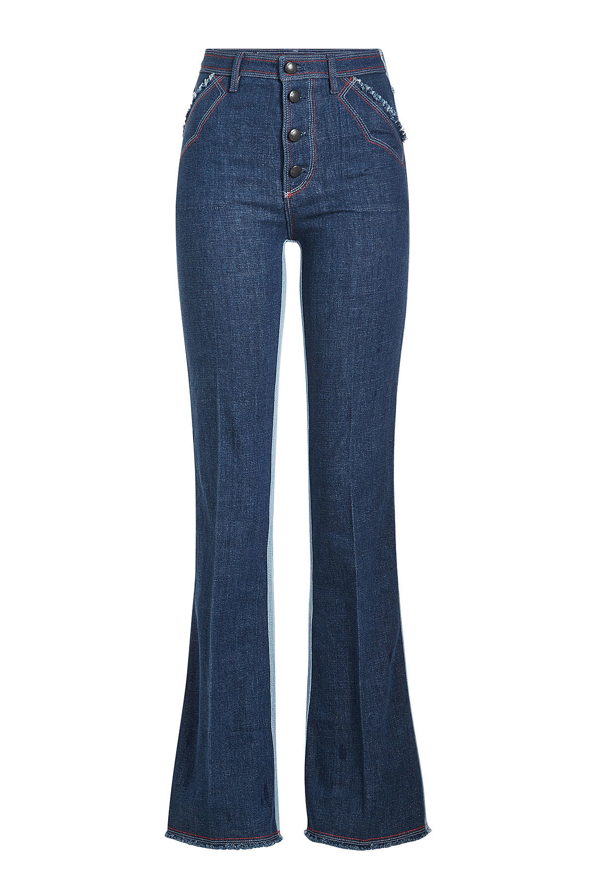 Two-Tone Flared Jeans by Sonia Rykiel
