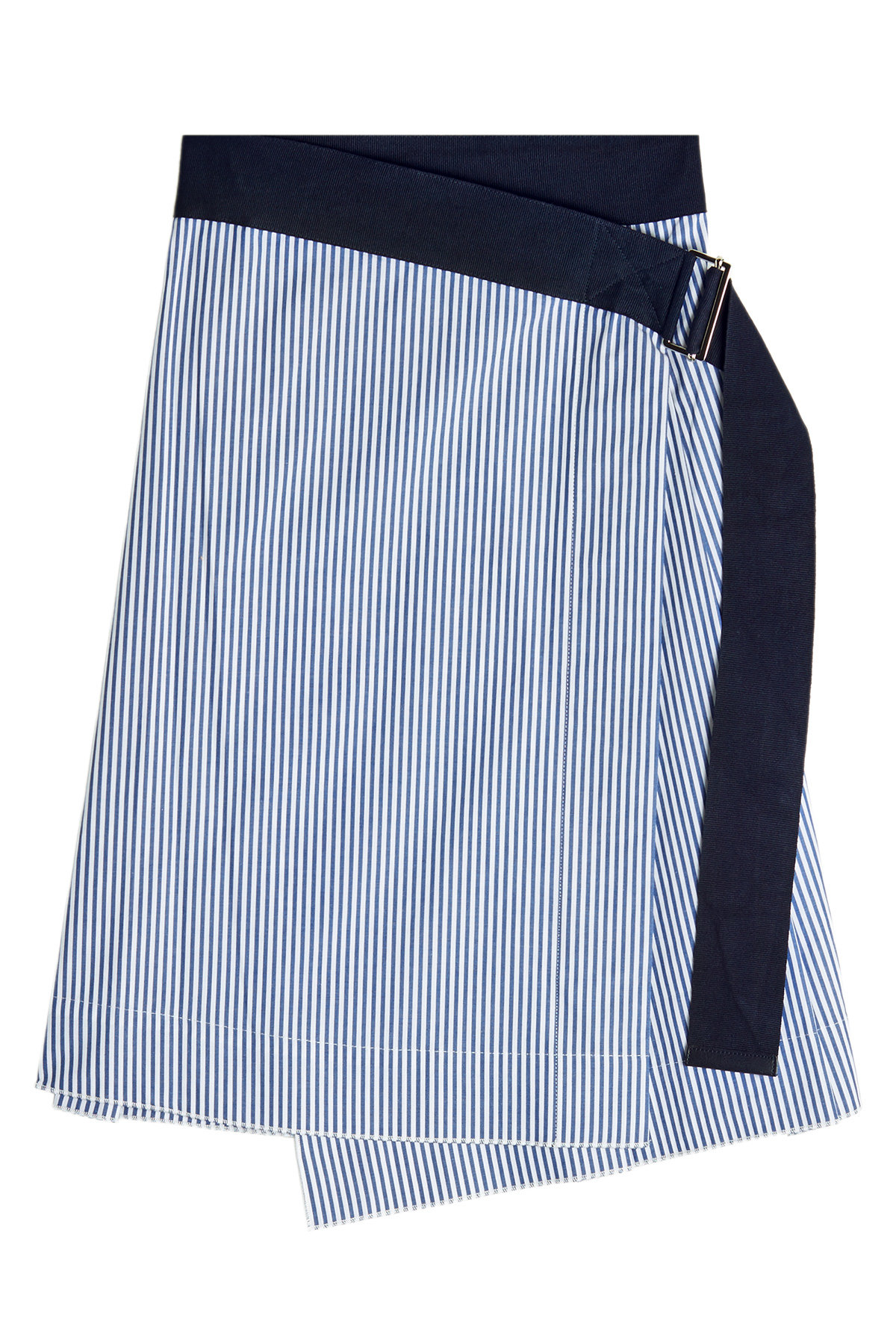 Steffen Schraut - Asymmetric Striped Cotton Skirt
