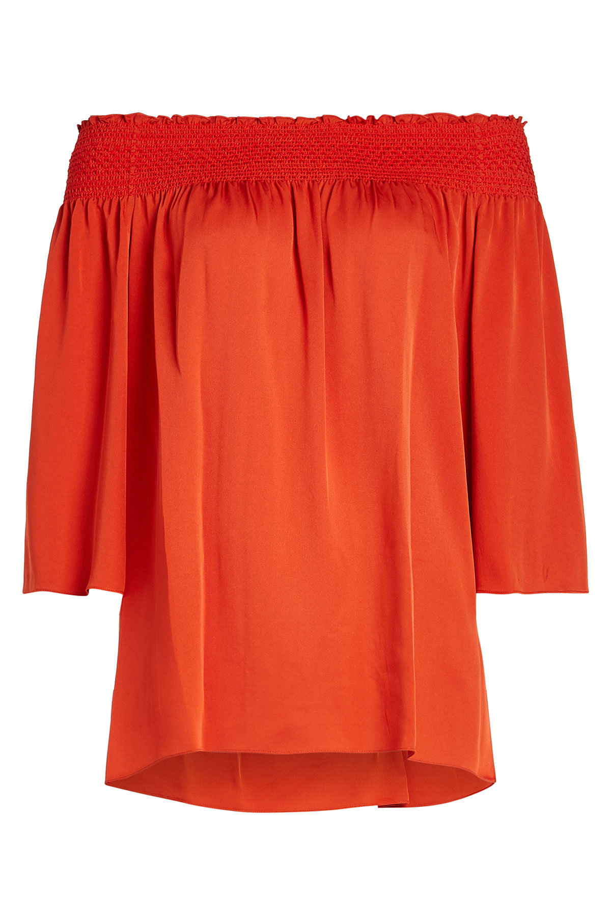 Theory - Off-The-Shoulder Silk Tunic