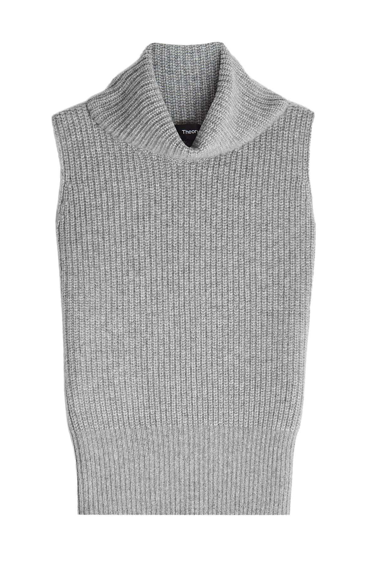Theory - Sleeveless Cashmere Pullover with Turtleneck