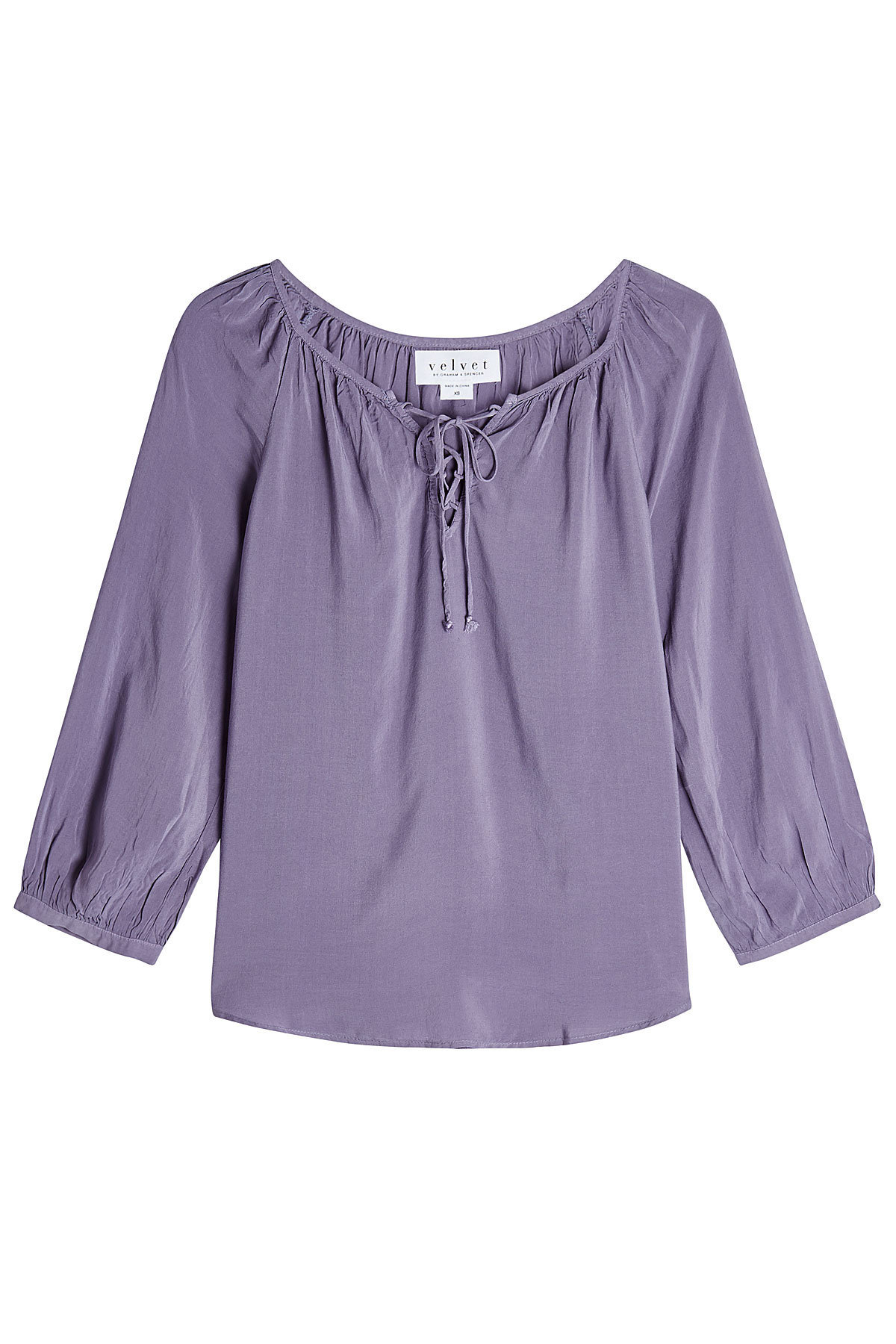 Blouse with Self-Tie Detail by Velvet