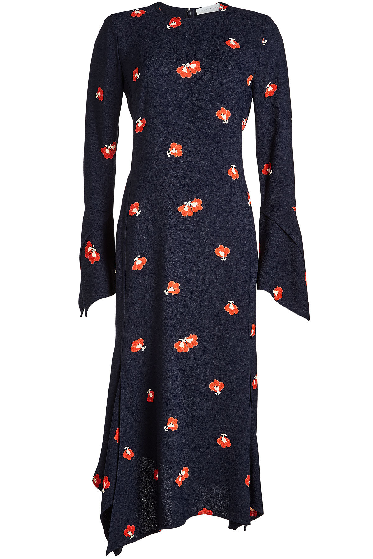 Victoria Beckham - Printed Dress with Flared Sleeves