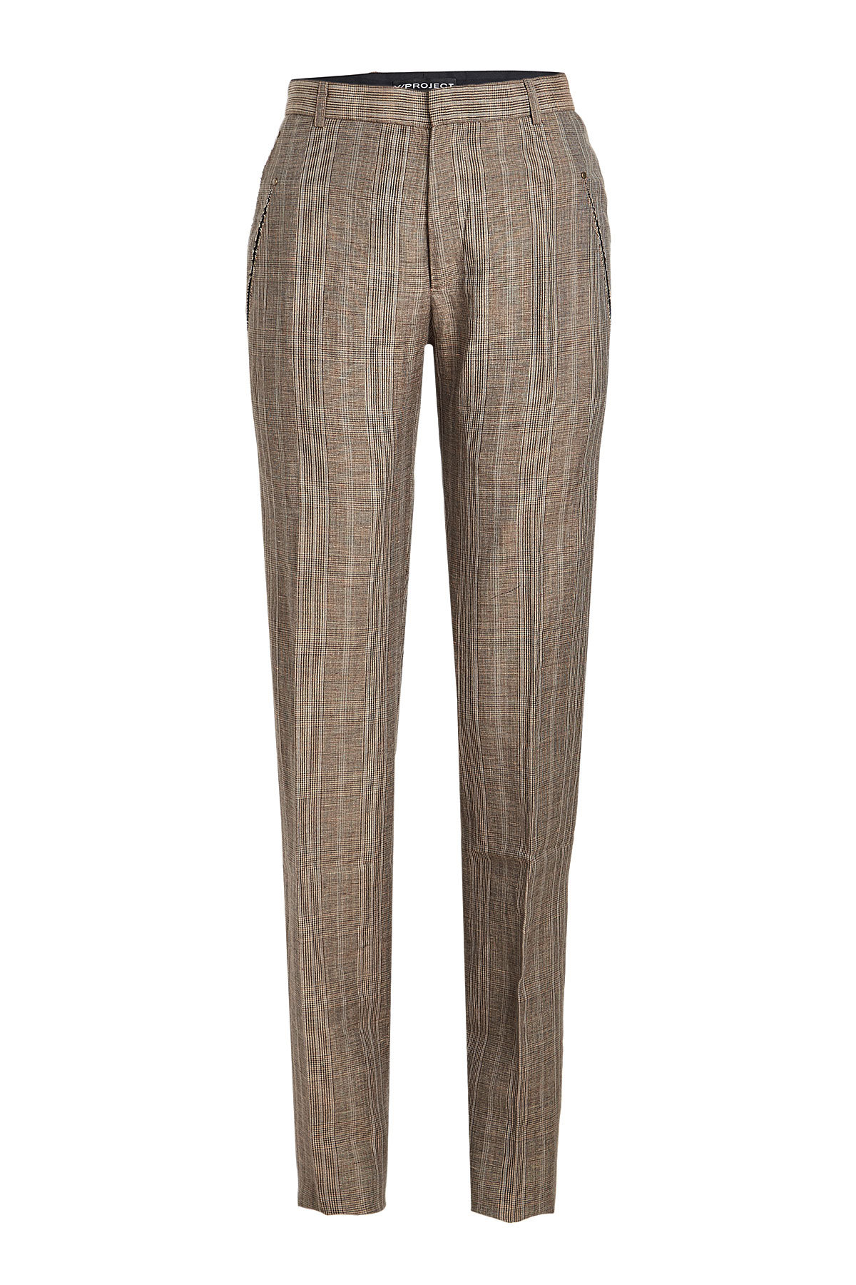 Y/Project - Striped Pants in Wool and Linen