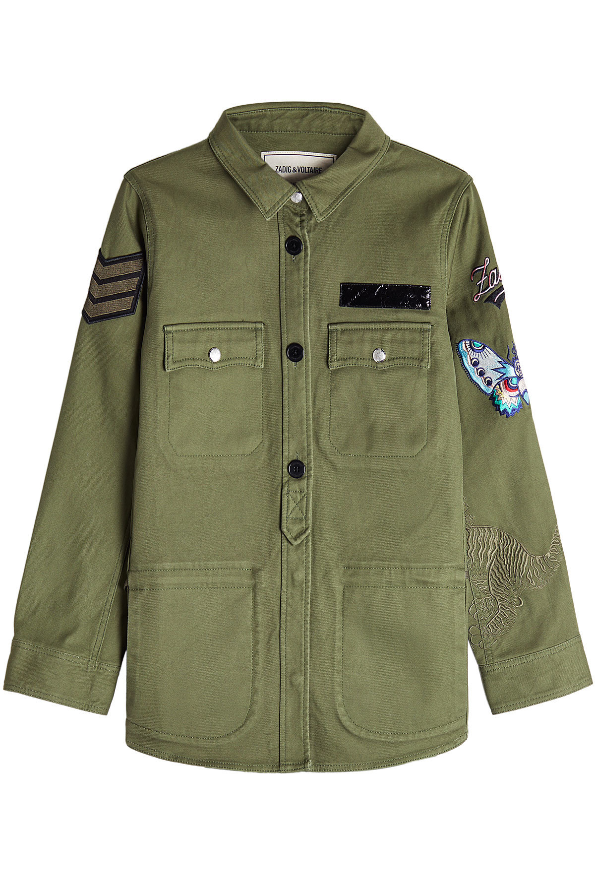 Zadig & Voltaire - Military Cotton Jacket with Patches