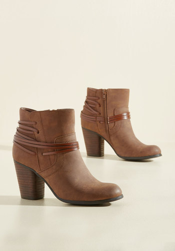 Clever All Ties Bootie in Cognac by Madden Girl