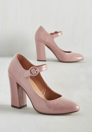 Report Footwear - Going Through the Loco-Motions Mary Jane Heel in Blush