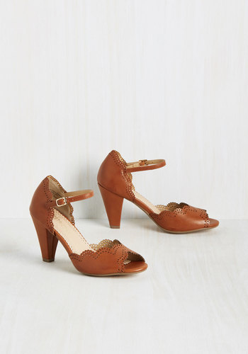 Restricted Footwear - When Life Gives You Lessons Peep Toe Heel in Caramel