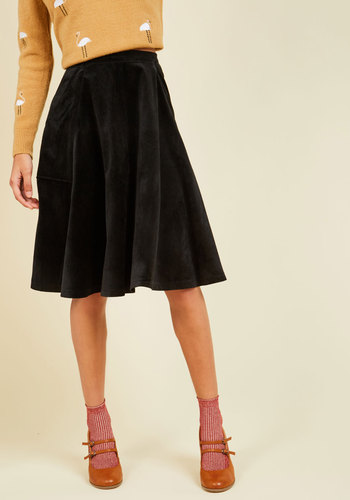 Collectif Clothing - Vim for Velvet Midi Skirt