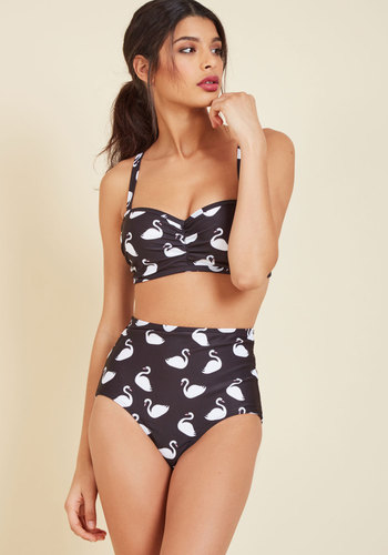 Waterfront Flaunt Swimsuit Top in Swans by SHARK TM