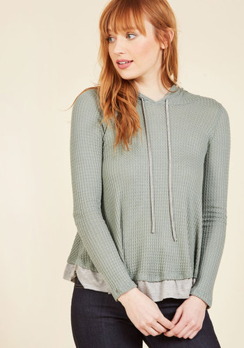 Sweet Claire Inc. - Thoroughly Thermal Hoodie in Sage