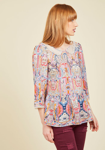 Sprightly Attire Ruffled Top in Illustrations by Appareline Inc