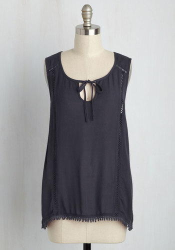East End Apparels - Think Tanka Top in Charcoal