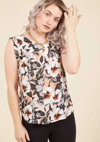 Sunny Girl PTY LLTD - Outfit It to Memory Sleeveless Top in Blooms