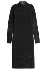 Wool Dress with Sheer Inserts by Mugler