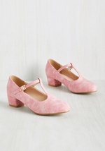 On the Edge of Your Sweet T-Strap Heel in Bubblegum by LuLu Hun