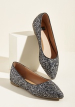 While these silver flats look simple on your shoe rack, their posh pointed toes infuse your every outfit with an 'it factor' that makes you a street style star! Encrusted with brilliant glitter and exclusive to ModCloth, these versatile kicks boost your ' by Stanley