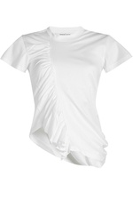 Cotton T-Shirt with Gathered Ruffle by Marques' Almeida