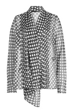 Front Drape Silk Chiffon Blouse by Haider Ackermann