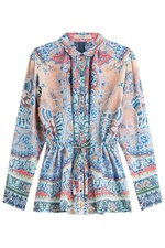 Printed Cotton-Silk Blouse by Etro
