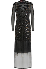 Embellished Dress with Sheer Overlay by Tamara Mellon
