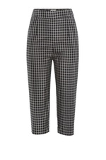 Windowpane Print Silk Pants by Isa Arfen