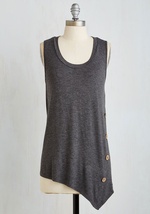 The Picture of Quaint Tank Top in Smoke by Fashionomics