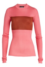Ribbed Silk Pullover by CALVIN KLEIN 205W39NYC