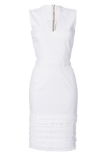 Cotton V-Neck Dress by Preen