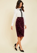 Velvet Like It Is Pencil Skirt by Dance & Marvel