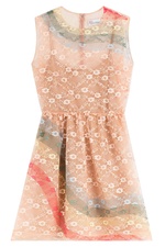 Sheath Dress with Rainbow Lace Overlay by Red Valentino