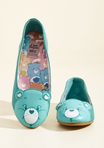 Face Your Cheers Vegan Flat in Teal by Iron Fist International