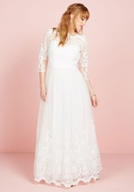 Sophisticated Ceremony Dress in White by Chi Chi