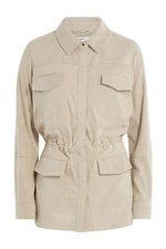 Leather Jacket with Drawstring Waist by Vince