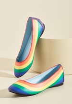 Like a Siren attracts lovers, you're a magnet for marvelously colorful styles - like these T.U.K. flats, for instance! Made from faux leather and encircled by 