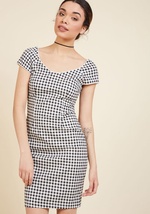 Gone Gingham Sheath Dress by Liza Luxe Collection