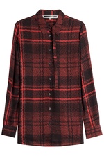 Plaid Silk Shirt Dress by McQ Alexander McQueen