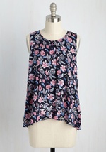 Wrap Artist Floral Top in Navy by Sweet Rain