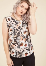Outfit It to Memory Sleeveless Top in Blooms by Sunny Girl PTY LLTD
