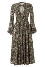 Printed Midi Dress with Cut-Out Front by Rochas